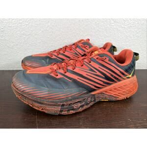 Hoka One One Mens Speedgoat 4 1106528 FPBL Red Running Shoes Sneakers 11 2E